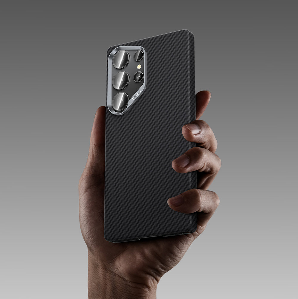 Galaxy S25 Ultra Kılıf Benks M-safe Şarj Özellikli Magnetik ArmorAir 600D Kevlar Fiber Kılıf