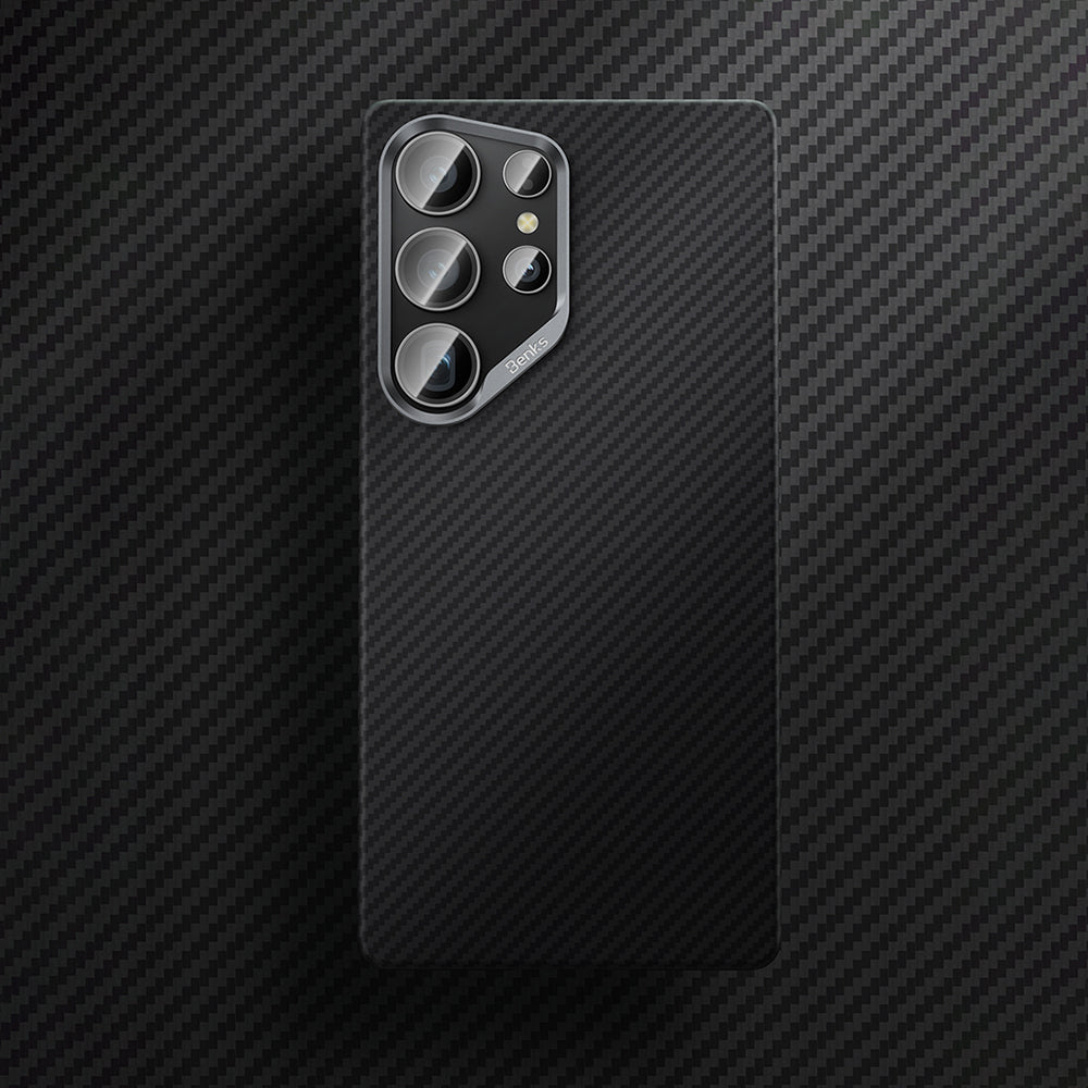 Galaxy S25 Ultra Kılıf Benks M-safe Şarj Özellikli Magnetik ArmorAir 600D Kevlar Fiber Kılıf