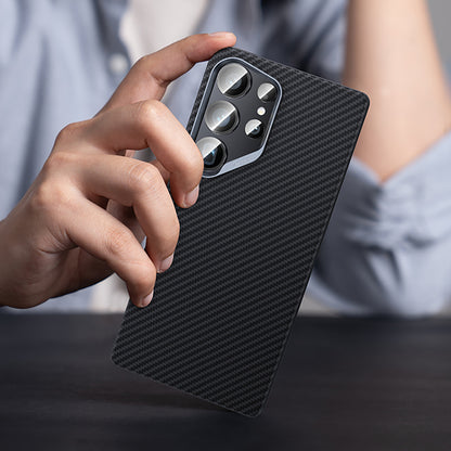 Galaxy S25 Ultra Kılıf Benks M-safe Şarj Özellikli Magnetik ArmorAir 600D Kevlar Fiber Kılıf