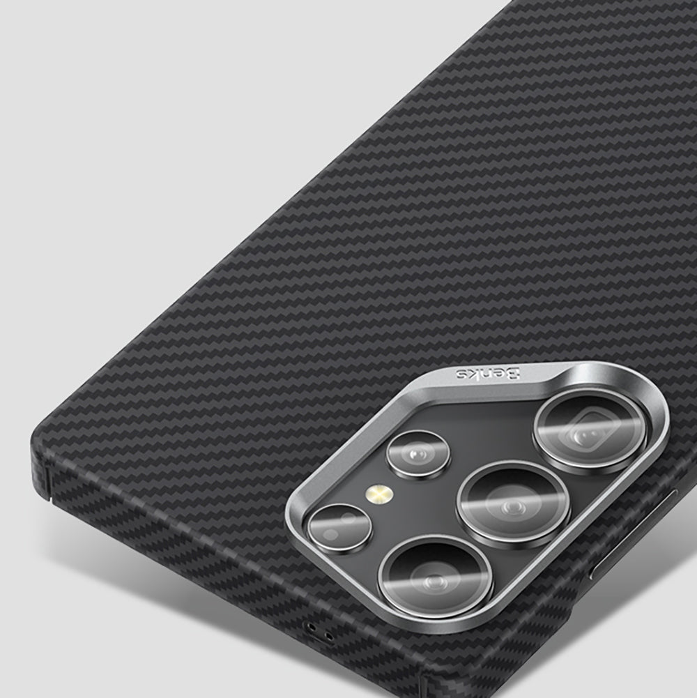 Galaxy S25 Ultra Kılıf Benks M-safe Şarj Özellikli Magnetik ArmorAir 600D Kevlar Fiber Kılıf