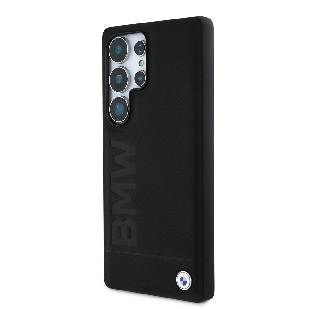 Galaxy S25 Ultra Kılıf BMW Orjinal Lisanslı M-safe Şarj Özellikli Sıcak Damga Logolu Deri Kılıf