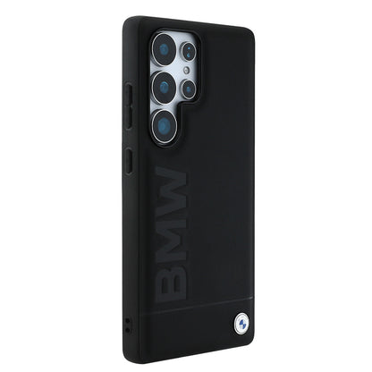 Galaxy S25 Ultra Kılıf BMW Orjinal Lisanslı M-safe Şarj Özellikli Sıcak Damga Logolu Deri Kılıf