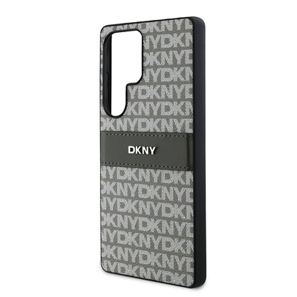 Galaxy S25 Ultra Kılıf DKNY Orjinal Lisanslı Kartlıklı 3D Yazılı Repeat Texture Pattern Kılıf