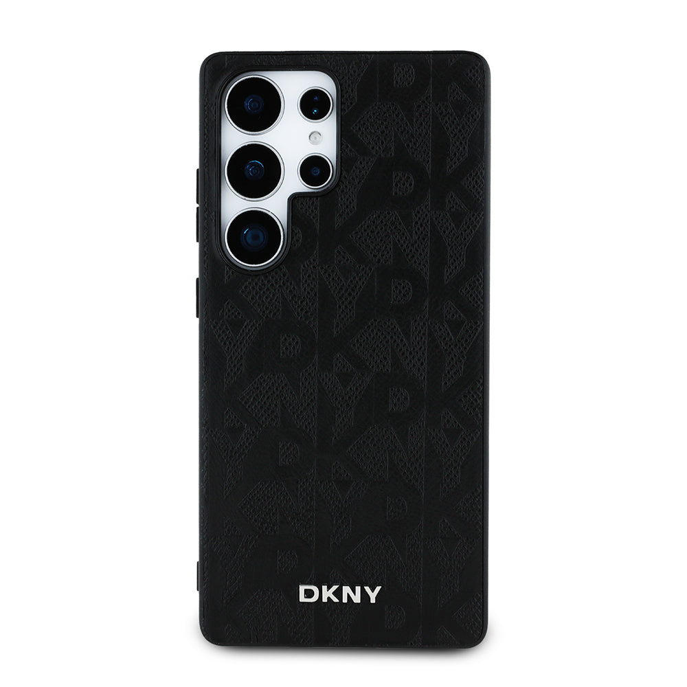 Galaxy S25 Ultra Kılıf DKNY Orjinal Lisanslı Magnetik PU Deri Grid Pattern Kılıf