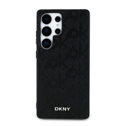 Galaxy S25 Ultra Kılıf DKNY Orjinal Lisanslı Magnetik PU Deri Grid Pattern Kılıf