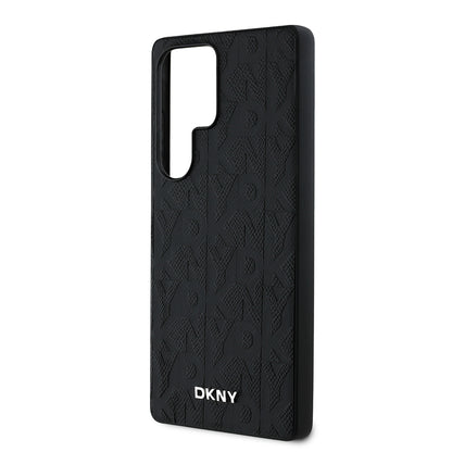 Galaxy S25 Ultra Kılıf DKNY Orjinal Lisanslı Magnetik PU Deri Grid Pattern Kılıf