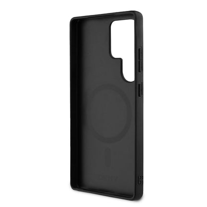 Galaxy S25 Ultra Kılıf DKNY Orjinal Lisanslı Magnetik PU Deri Grid Pattern Kılıf