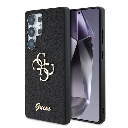Galaxy S25 Ultra Kılıf Guess Orjinal Lisanslı 4G Büyük Metal Logolu Glitter Kılıf
