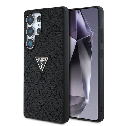 Galaxy S25 Ultra Kılıf Guess Orjinal Lisanslı 4G Desenli Sıcak Damgalı Üçgen Logolu Kılıf
