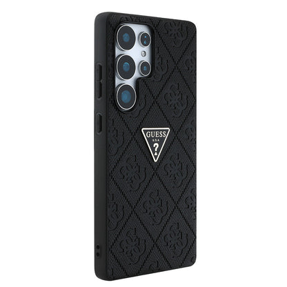 Galaxy S25 Ultra Kılıf Guess Orjinal Lisanslı 4G Desenli Sıcak Damgalı Üçgen Logolu Kılıf