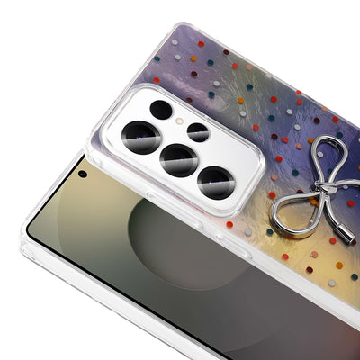 Galaxy S25 Ultra Kılıf Kamera Korumalı Figürlü Zore Ponti Silikon Kapak Beyaz