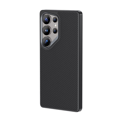 Galaxy S25 Ultra Kılıf Karbon Fiber M-safe Şarj Özellikli Benks Hybrid ArmorPro 600D Kevlar Kılıf