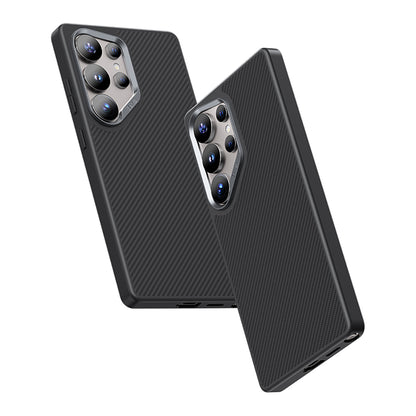 Galaxy S25 Ultra Kılıf Karbon Fiber M-safe Şarj Özellikli Benks Hybrid ArmorPro 600D Kevlar Kılıf