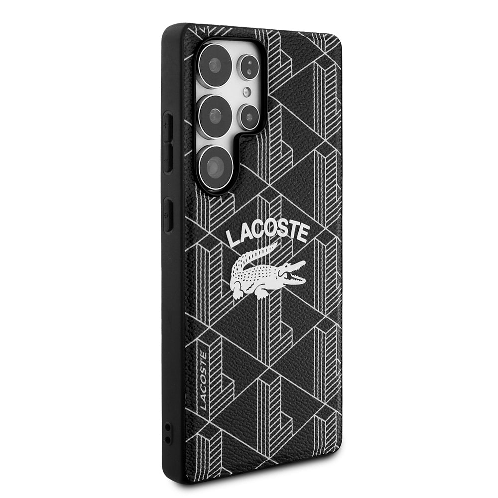 Galaxy S25 Ultra Kılıf Lacoste Orjinal Lisanslı M-safe Şarj Özellikli Mono Vintage Logo Kılıf