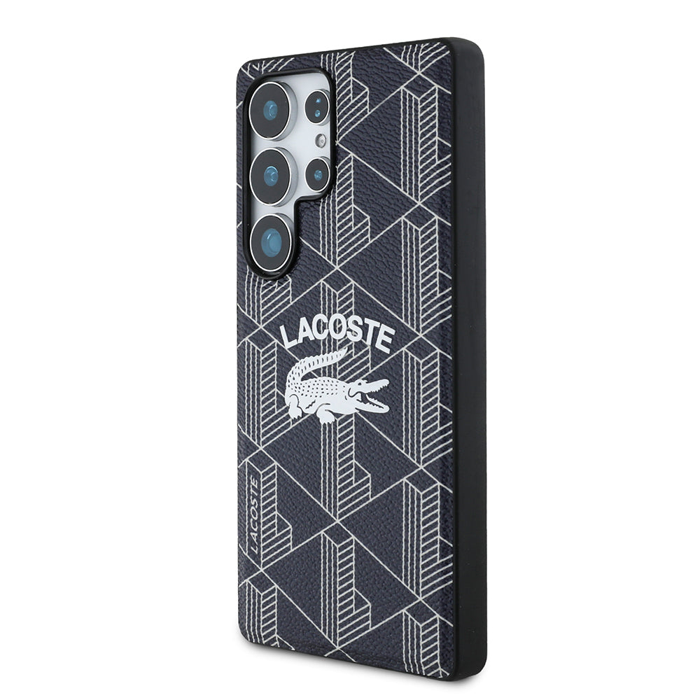 Galaxy S25 Ultra Kılıf Lacoste Orjinal Lisanslı M-safe Şarj Özellikli Mono Vintage Logo Kılıf