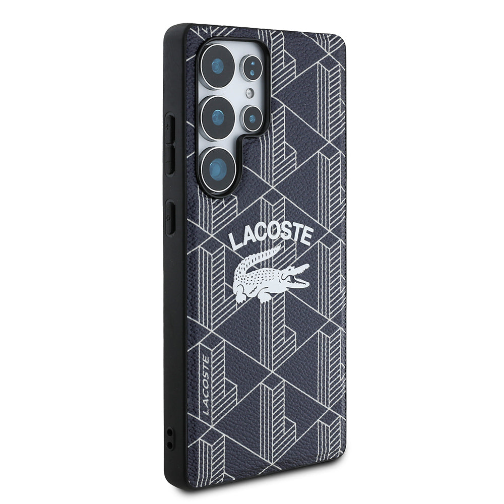 Galaxy S25 Ultra Kılıf Lacoste Orjinal Lisanslı M-safe Şarj Özellikli Mono Vintage Logo Kılıf