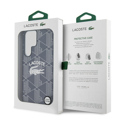 Galaxy S25 Ultra Kılıf Lacoste Orjinal Lisanslı M-safe Şarj Özellikli Mono Vintage Logo Kılıf