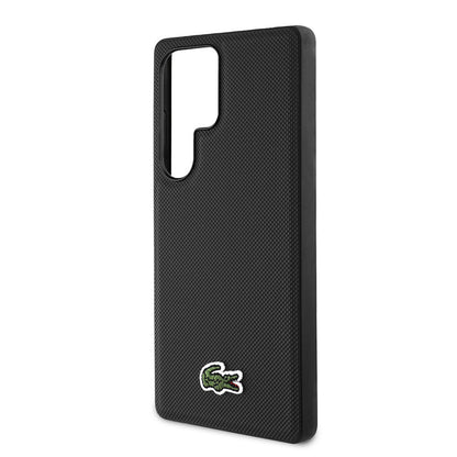 Galaxy S25 Ultra Kılıf Lacoste Orjinal Lisanslı PU Pike Desenli Arka Yüzey İkonik Timsah Dokuma Logolu Kılıf