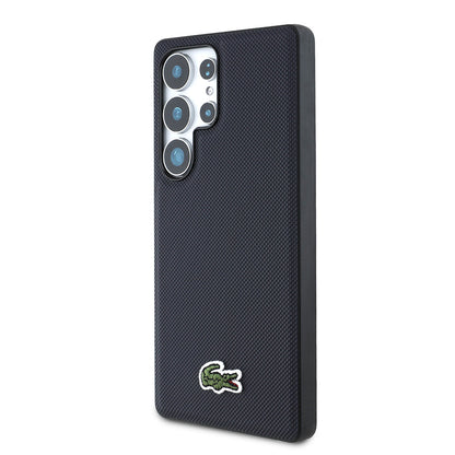 Galaxy S25 Ultra Kılıf Lacoste Orjinal Lisanslı PU Pike Desenli Arka Yüzey İkonik Timsah Dokuma Logolu Kılıf