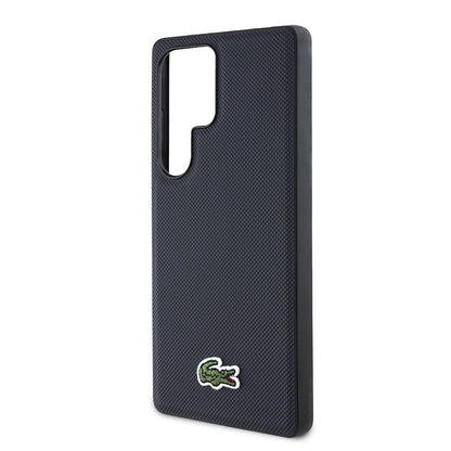 Galaxy S25 Ultra Kılıf Lacoste Orjinal Lisanslı PU Pike Desenli Arka Yüzey İkonik Timsah Dokuma Logolu Kılıf