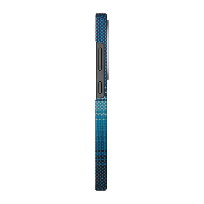 Galaxy S25 Ultra Kılıf M-safe Şarj Özellikli Aramid Fiber Pitaka Tactile Woven Sunset-Moonrise Serisi Kapak Kahverengi