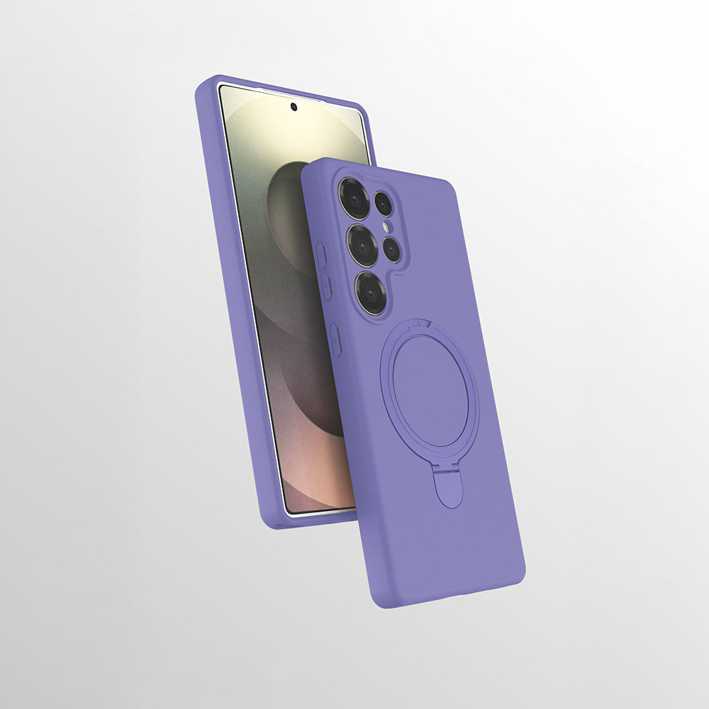 Galaxy S25 Ultra Kılıf M-safe Şarj Özellikli Standlı Zore Samara Kapak Lacivert