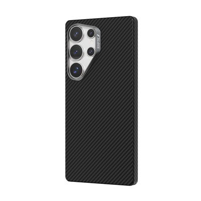 Galaxy S25 Ultra Kılıf M-safe Şarj Özellikli 600D Metal Kamera Çerçeveli Raptic Aramid Fiber Serisi Kapak Siyah