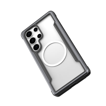 Galaxy S25 Ultra Kılıf M-safe Şarj Özellikli Airbagli Raptic Shield Serisi Şeffaf Arka Yüzey Kılıf