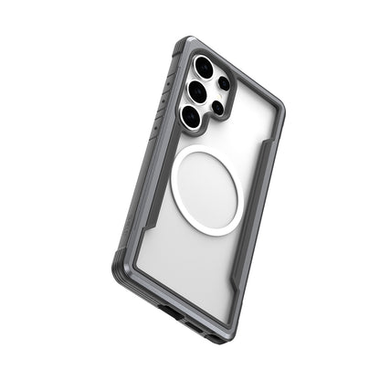 Galaxy S25 Ultra Kılıf M-safe Şarj Özellikli Airbagli Raptic Shield Serisi Şeffaf Arka Yüzey Kılıf