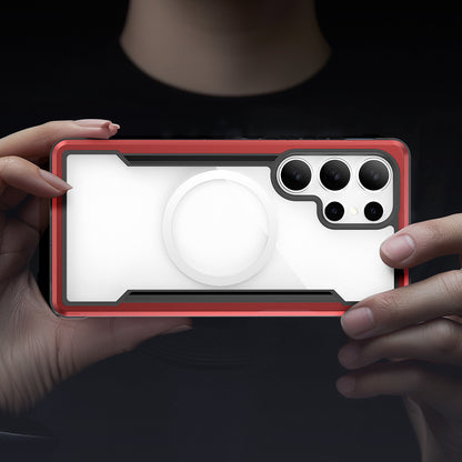 Galaxy S25 Ultra Kılıf M-safe Şarj Özellikli Airbagli Raptic Shield Serisi Şeffaf Arka Yüzey Kılıf