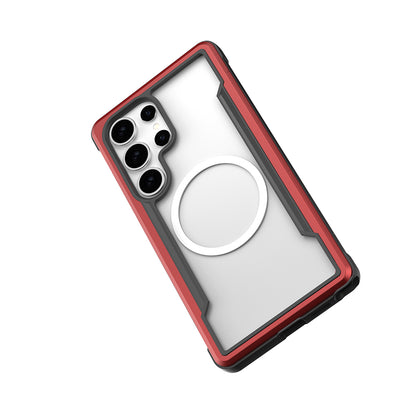 Galaxy S25 Ultra Kılıf M-safe Şarj Özellikli Airbagli Raptic Shield Serisi Şeffaf Arka Yüzey Kılıf