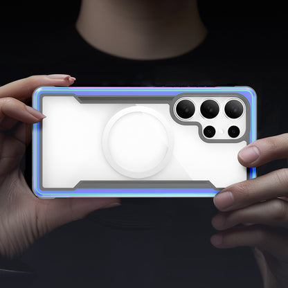 Galaxy S25 Ultra Kılıf M-safe Şarj Özellikli Airbagli Raptic Shield Serisi Şeffaf Arka Yüzey Kılıf