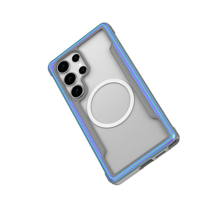 Galaxy S25 Ultra Kılıf M-safe Şarj Özellikli Airbagli Raptic Shield Serisi Şeffaf Arka Yüzey Kılıf