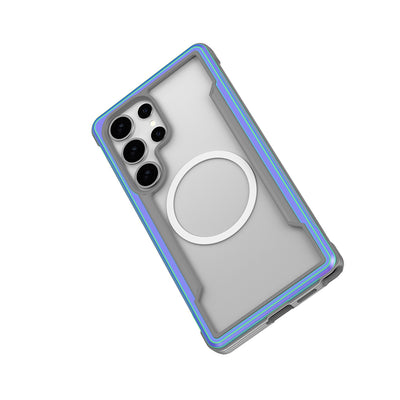 Galaxy S25 Ultra Kılıf M-safe Şarj Özellikli Airbagli Raptic Shield Serisi Şeffaf Arka Yüzey Kapak Siyah
