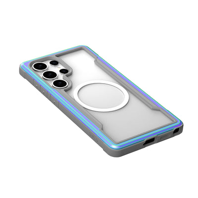 Galaxy S25 Ultra Kılıf M-safe Şarj Özellikli Airbagli Raptic Shield Serisi Şeffaf Arka Yüzey Kapak Colorful