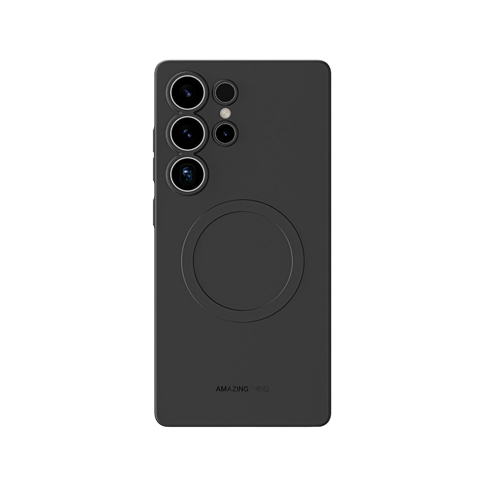 Galaxy S25 Ultra Kılıf M-safe Şarj Özellikli Amazingthing Minimal Air Serisi Kapak Siyah