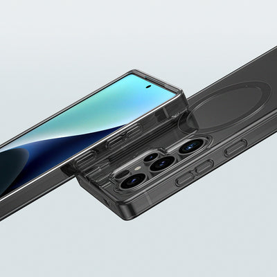 Galaxy S25 Ultra Kılıf M-safe Şarj Özellikli Amazingthing Minimal Serisi Kapak Titanyum-Siyah