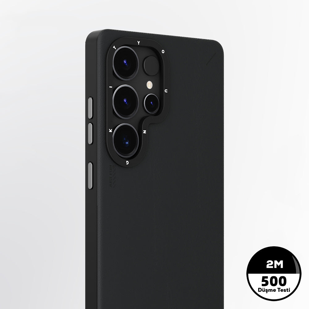 Galaxy S25 Ultra Kılıf M-safe Şarj Özellikli Basit Mat Deri Desenli Youngkit Tech Fashion Serisi Kılıf