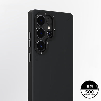 Galaxy S25 Ultra Kılıf M-safe Şarj Özellikli Basit Mat Deri Desenli Youngkit Tech Fashion Serisi Kılıf