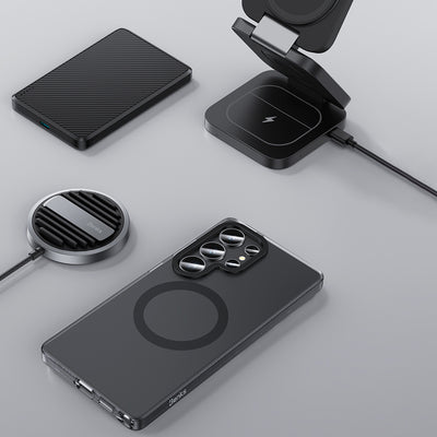 Galaxy S25 Ultra Kılıf Magsafe Şarj Özellikli Benks Lucid Armor Kapak Titanyum