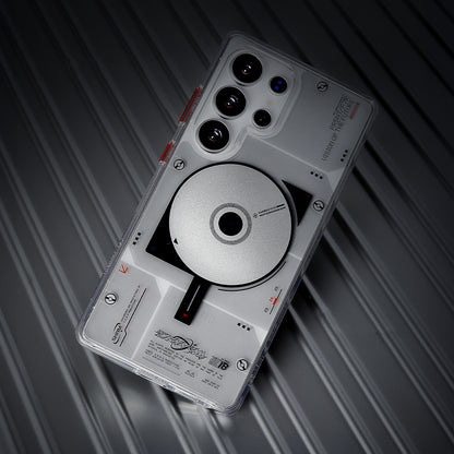 Galaxy S25 Ultra Kılıf M-safe Şarj Özellikli Disk Desenli Airbag Tasarımlı Skinarma Nova Kılıf