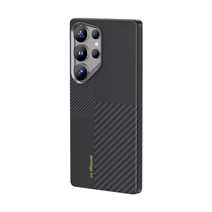 Galaxy S25 Ultra Kılıf M-safe Şarj Özellikli Karbon Fiber Benks Montage ArmorAir Kevlar Kılıf