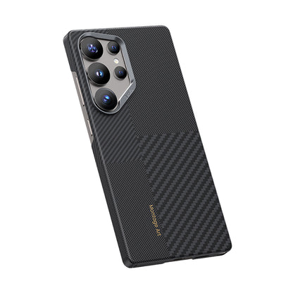 Galaxy S25 Ultra Kılıf M-safe Şarj Özellikli Karbon Fiber Benks Montage ArmorAir Kevlar Kılıf