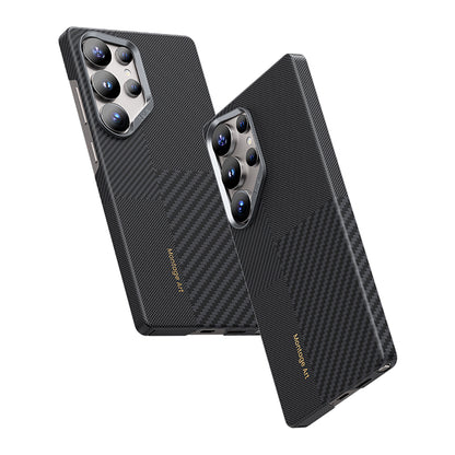 Galaxy S25 Ultra Kılıf M-safe Şarj Özellikli Karbon Fiber Benks Montage ArmorAir Kevlar Kılıf