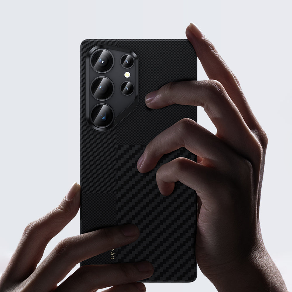 Galaxy S25 Ultra Kılıf M-safe Şarj Özellikli Karbon Fiber Benks Montage ArmorAir Kevlar Kılıf