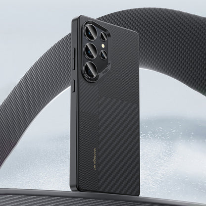 Galaxy S25 Ultra Kılıf M-safe Şarj Özellikli Karbon Fiber Benks Montage Hybrid ArmorPro Kevlar Kılıf