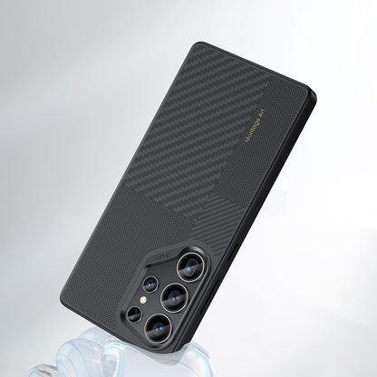 Galaxy S25 Ultra Kılıf M-safe Şarj Özellikli Karbon Fiber Benks Montage Hybrid ArmorPro Kevlar Kılıf