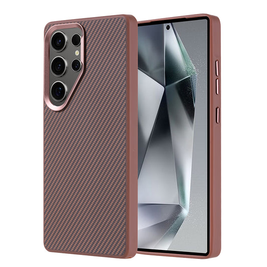 Galaxy S25 Ultra Kılıf M-safe Şarj Özellikli Karbon Fiber Görünümlü Zore Troy Kılıf