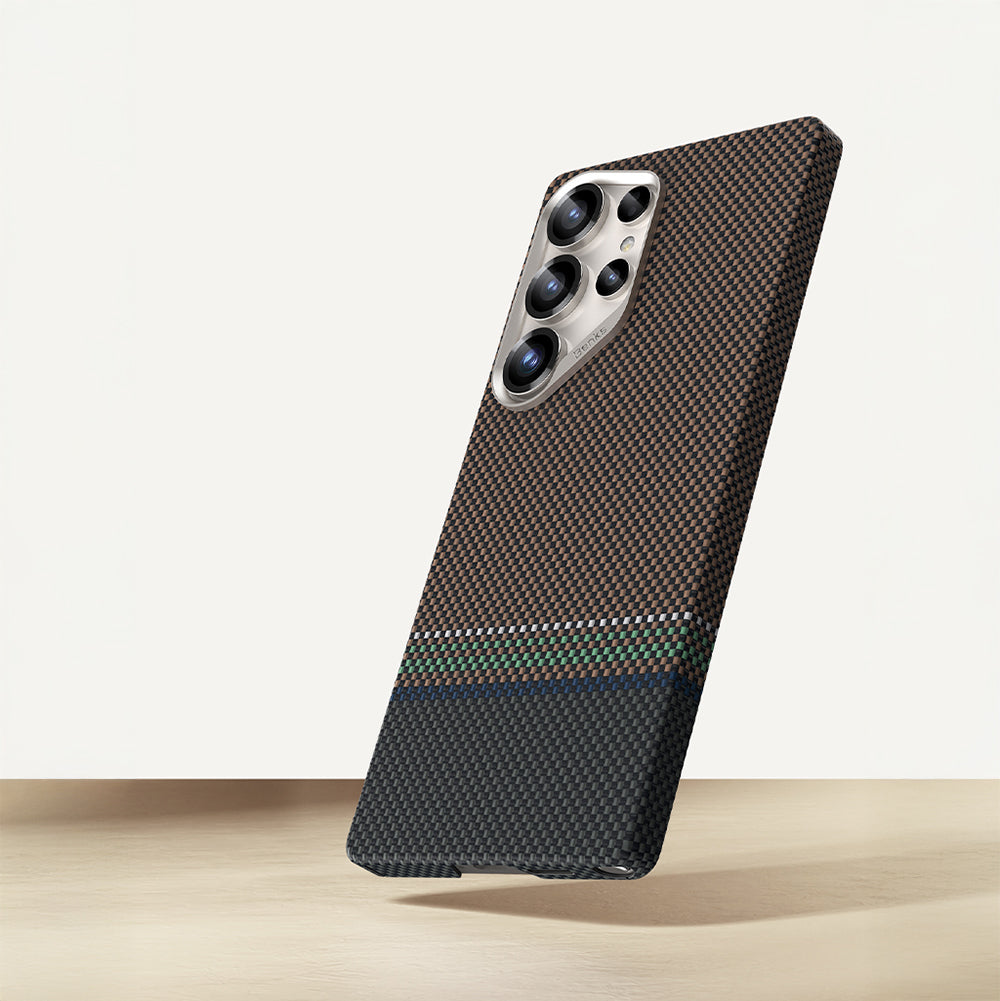 Galaxy S25 Ultra Kılıf M-safe Şarj Özellikli Karbon Fiber Tasarımlı Benks Prestige ArmorAir Kevlar Kılıf