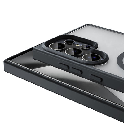 Galaxy S25 Ultra Kılıf M-safe Şarj Özellikli Mat Arka Yüzey Zore Sio Kapak Mavi